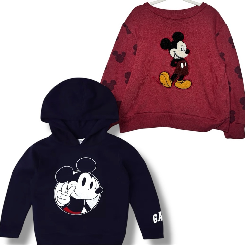 Disney & GAP Mickey Mouse Set of Sweatshirts Size 18 & 18-24 Months